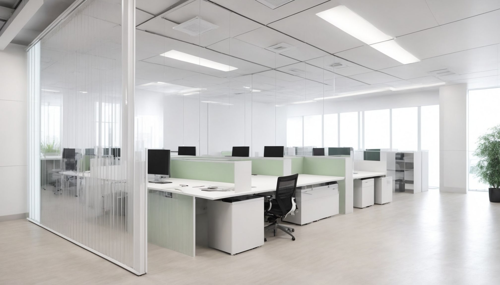 Office drylining and partition wall installation in a Solihull commercial office